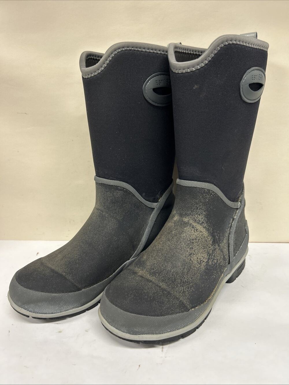 Western Chief Kids Neoprene Outdoor Waterproof Black Boot Sz 4